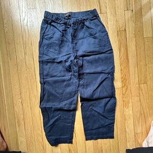Quince European Linen pants, blue